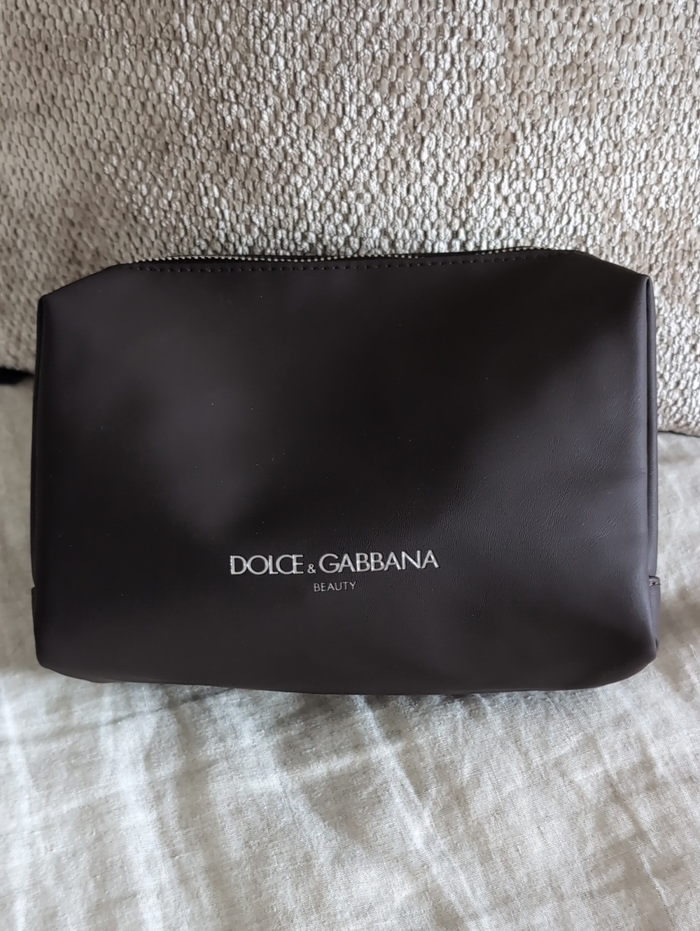Dolce & Gabbana Chocolate Brown Cosmetic Pouch with Logo